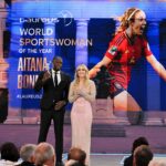 Lindsey Vonn Instagram - Last night I had the honour of attending the @laureussport award and to present the World Sportswoman of the Year. The 🏆 went to the amazing midfielder @aitanabonmati. Felicidades Aitana 👏🏻 It’s hard to describe what it’s like to attend this event because it’s unlike any other sporting award in the world. To be sitting in the same room as Olympic champions, grand slam champions, world champions, and on and on, is humbling to say the least. I respect everyone in that room so much, most of them were huge inspirations to me during my career, and now they are my friends. Laureus is also unique because it is voted on by the Academy of athletes, former champions in different sports spanning the past 25 years, which I have had the honor to a member of the past 2 years. I want to congratulate all the nominees. What you have achieved this year is groundbreaking, no matter if you took home a Laureus or not. Chapeau 👏🏻 And finally, I’m pretty pumped my knee got through most of the night in heels 🙌🏻💪🏻👠 I did switch over to my tennis shoes and had my ice bag waiting under the table lol, but I was pretty excited I lasted as long as I did! Yay knee!! 💃🏼