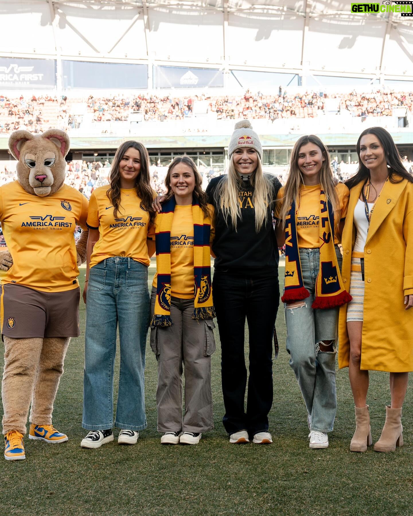 Lindsey Vonn Instagram - Women in sports is a movement, not a moment!! So proud of our team @utahroyalsfc and all of the women who are leading it. Itβs an honor to support you as an owner! But honestly, I like the term investor better, because I love investing in women and my biggest goal is to empower them and the next generation! π The path we are paving together will hopefully make the road easier for the ones who come after us. To be here with on opening day with our squad and to see their sheer determination and teamwork was so inspiring. We win or lose, together! Big thank you to the fans, the energy in the stadium was π₯!! It was also incredibly special having our @lindseyvonnfoundation scholarship recipients on the field together at half-time π and to announce our partnership. Together with the Royals, the Lindsey Vonn Foundation will be donating 25 tickets every home game to underserved girls in the community! πͺπ» Thank you to Ryan Smith, David Blitzer and everyone in ownership who brought me into this team and have ignited the community! ππ» Together we can empower so many people and I am super excited for what our future holds both on and off the pitch πβ½π₯ Letβs GO!