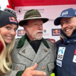 Lindsey Vonn Instagram - Missing Kitzbühel this year…but these memories will stay with me forever… from cheering on my teammates 🇺🇸 with my family, to hanging with @schwarzenegger and @akilde in the finish (miss you this year Alex-heal fast!), hanging with the great @asvindal and Franz Klammer, to skiing the Streif last year at night (and my Dad falling asleep at the start of it 🤦🏼‍♀️😂)… it’s one of the greatest ski races in the world!!! Wishing all the competitors lots of luck! XO 💪🏻🩵⛷️