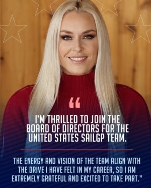 Lindsey Vonn Instagram - Lindsey Vonn joins the United States SailGP Team board of directors 👏

#SailGP
