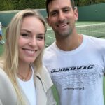 Lindsey Vonn Instagram - Hanging with the 🐐 pt 1 … more soon 😁🏋🏼 @djokernole 🎾💪🏻