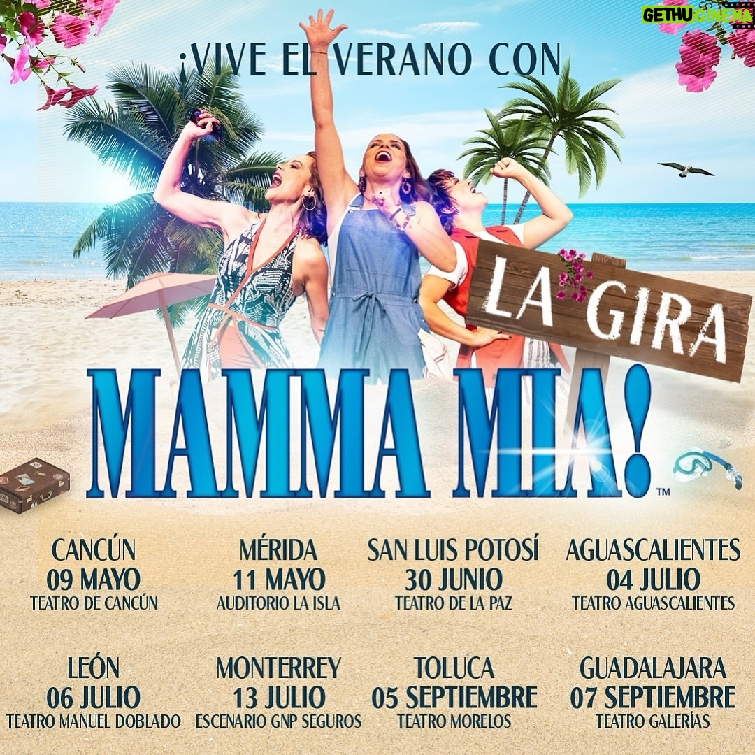 Lisset Instagram - Posted @withregram • @mammamia_mx ¡Debido al éxito, la fiesta del año llegará pronto a tu ciudad! 🧳🪩 Te compartimos las nuevas fechas de MAMMA MIA, La Gira! 🌴SAN LUIS POTOSÍ Teatro de la Paz Domingo 30 de junio 16:30 y 19:30 https://www.superboletos.com/landing-evento/EkDPTToPIWBx0GFlT0Xk_w 🌴AGUASCALIENTES Teatro Aguascalientes Jueves 4 de julio 18:00 y 21:30 https://www.showticket.com.mx/MammaMiaAgs2024 🌴LEÓN Teatro Manuel Doblado Sábado 6 de julio 17:00 y 20:30 https://arema.mx/e/12224 🌴MONTERREY Escenario GNP Seguros Sábado 13 de julio 17:00 y 21:00 https://shops.ticketmasterpartners.com/mamma 🌴TOLUCA Teatro Morelos Jueves 5 de septiembre 20:00 https://arema.mx/e/12225 🌴GUADALAJARA Teatro Galerías Sábado 7 de septiembre 17:00 y 20:30 https://boletia.com/billboards/eventos/mamma-mia ¡No te lo pierdas!