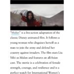 Liu Yifei Instagram - Happy International Women’s Day! #internationalwomensday #mulan
