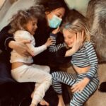 Liv Tyler Instagram - Reunited with my loves ... what a wild 2 weeks 🙈🦠🧤😷Im such a private and shy person and usually don’t share such things but this is a big one and i feel we all need to share our stories, to share information , to gather facts and awareness and mostly to know we are not alone in this. I tested positive for covid 19 on New Year’s Eve day. Shit I had made it all the way through 2020 keeping myself and my family safe. Doing everything i could to protect my wolf pack and follow the rules to protect others. Suddenly on The morn of the last day of 2020... boom it took me down. It comes on fast, like a locomotive. Owchie. With it Feelings of fear , shame and guilt swirling through you , who could you have gotten it from and who could you have infected...Terrifying. Luckily the rest of my family and bubble were negative 🙏🏽 There are so many strange elements to this sickness. It affects everyone so completely differently. I was so lucky and had corona light🍺 as my momma @realbebebuell called it 🤣 but It floored me for 10 days in my bed. There is the physical aspects but also emotional and psychological ones too. It F’s with your body and mind equally. Everyday different. Being isolated in a room alone for 10 days is trippy to say the least. Waking up to news of our capital being under attack. Was it real or the twilight zone? Ohhh no it was real!!! 😱 the first days of 2021 have been scary for everyone in the world. The unknown so great. I missed My babies beyond but they visited my window and called up to me and I watch them play outside. Such a gift. They sent little messages and drawings under my door. Reminders of what’s on the other side. What to get better for. I am so grateful to be through it and spent my days alone praying and beaming love to all who are effected and suffering from this. Those who are working tirelessly to protect and care for others. Thank you. We are all connected through this experience. I am Humbled and filled with gratitude . to be well , a gift and beaming love and light to all those who have left this world because of this virus and those who are suffering . Sending love and imaginary universal hugs to all .