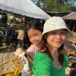Liyana Jasmay Instagram – My heart is full when she is happy. 10 year old daughter who is growing super fast. 🌸 Always great to be able to do outdoorsy stuff , cherating is always a good idea🩵