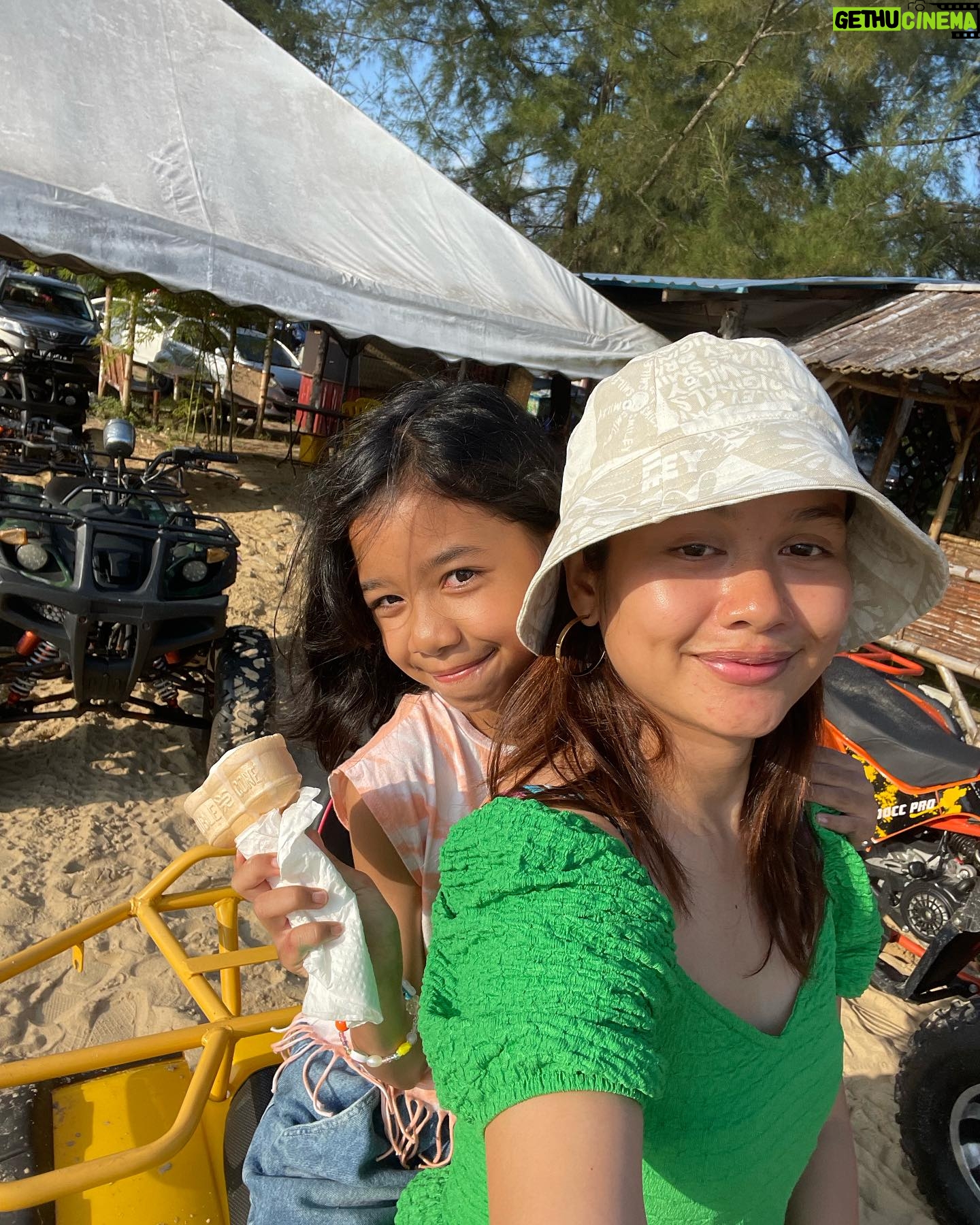Liyana Jasmay - 1.3K Likes - My heart is full when she is happy. 10 year old daughter who is growing super fast. 🌸 Always great to be able to do outdoorsy stuff , cherating is always a good idea🩵
