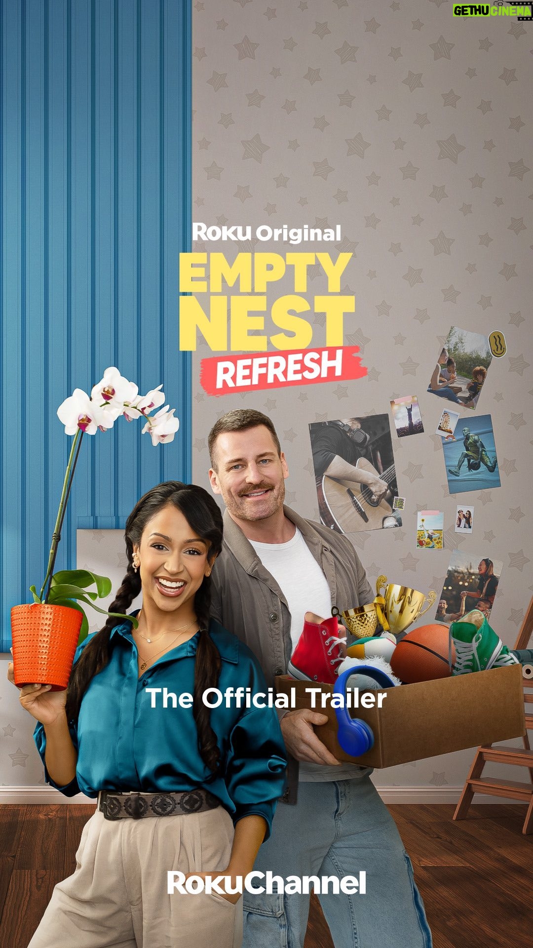 Liza Koshy Instagram - Give your parents life, after they’ve given you yours. We’re helping young adults spoil their loving parents by transforming their childhood bedrooms into their parents’ dream rooms. Stream our sweet show, #EmptyNestRefresh for free on @therokuchannel on May 10!