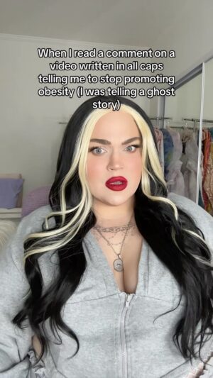 Loey Lane Instagram - Like do the body shamers even know where they are and who they’re talking to??? Lower your voice when you speak to me babe, I’m talking about ghosts n ghoulies!!!

#plussize #bodypositivity #loeylane #hazbinhotel #reels