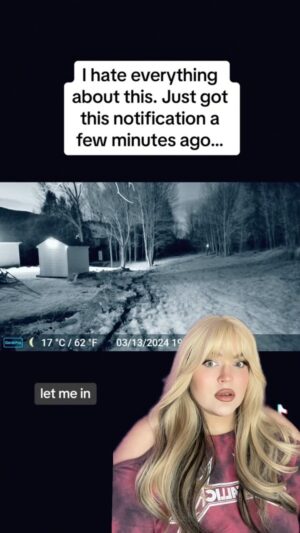 Loey Lane Instagram - She heard someone whispering “let me in” to her security cameras… but no one was there 😭 OP mandyasmr22 who captured this terrifying moment outside her own home, where she has experienced SO much paranormal activity. What do you think this could be?
#reels #paranormal #ghost #scary #horror #haunted #creepy #scaryvideos #storytime