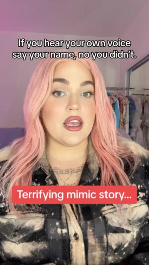 Loey Lane Instagram - This terrifying video of OP meldodysrose on TT hearing someone call out her name while home alone is going viral… and people think it might be a mimic. 🫣 Immediately after filming this btw I saw like two other viral videos of people hearing mimics too?? What is going on????
👻👻👻
#mimic #scary #horror #horrortok #story #loeylane #reels #paranormal #haunted #ghost