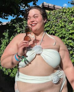 Loey Lane Instagram - Well… good luck, babe!!! Coachella dumpy 💓 Thank you so so much @colourpopcosmetics for having me I love u!!! #coachella #plussize #plussizefashion