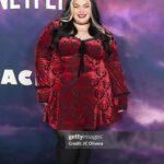Loey Lane Instagram - There is nothing I love more than a plus-size woman on a red carpet… okay, maybe I love it a LIL extra when it’s me 🖤 Vampy vibes for Spaceman @netflix the other night! A lot of y’all asking about this @killstar dress - it’s the Sitri Long Sleeve Dress and it’s still in stock on their site 🌹 I used to dream about moments like this. I never could have imagined I would experience them in this body. In my daydreams as a teenager, I saw myself as *perfect*, and that meant thin. Taking up as little space as possible on a red carpet. But here I am, still the fat girl in the room. A thousand times more visible than I’ve ever been before. There was a time where that would have ruined me. Now, though? Now I let myself shine the way I was always meant to. I just had to realize I was worthy of letting myself do it all along. 🥹 #plussize #outfitinspiration #plussizefashion #bodypositivity #loeylane