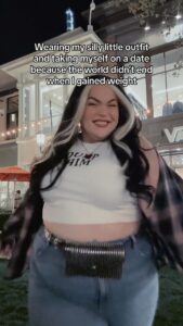 Loey Lane Instagram - And these days, I’m really glad the world didn’t end 💓✨ It didn’t end when I gained weight, nor when I lost it. My world keeps spinning as I exist in this body and I am so thankful to be in it. 🥹 #reels #plussize #bodypositivity #plussizeedition #loeylane #fashion #ootd