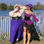 Loey Lane Instagram - I’m working late, cause I’m a plumberrr 🎶 Wario and Waluigi (aka bestie @snitchery) take the Ren Faire 💛💜 Yes, people yelled “wah” at us all day. Yes, I had to glue back on my mustache with eyelash glue like five times because every time I talked it slipped into my mouth. 10/10 would cause chaos again ✨ #renfaire #wario #cosplay #plussize