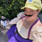 Loey Lane Instagram - I’m working late, cause I’m a plumberrr 🎶 Wario and Waluigi (aka bestie @snitchery) take the Ren Faire 💛💜 Yes, people yelled “wah” at us all day. Yes, I had to glue back on my mustache with eyelash glue like five times because every time I talked it slipped into my mouth. 10/10 would cause chaos again ✨ #renfaire #wario #cosplay #plussize