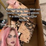 Loey Lane Instagram - The viral TikTok ouija board door explained… kinda??? Like WHY was it there? What would you do if you found this in your house? 😳 OP its_angelikagaddie #reels #horror #scary #paranormal #ouijaboard #renovations