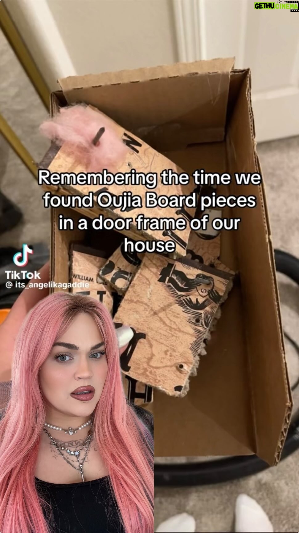 Loey Lane Instagram - The viral TikTok ouija board door explained… kinda??? Like WHY was it there? What would you do if you found this in your house? 😳 OP its_angelikagaddie #reels #horror #scary #paranormal #ouijaboard #renovations