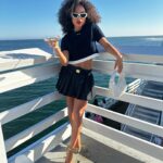 Logan Browning Instagram - @miumiu summer club 🌊🛥️ (authentic convos, luxe looks, perfect weather, that fun claw game with prizes, lobster rolls, vibey music, @georgiagetsby’s first performance, tarot, & ice cream!) thank you for having me 🤍 #miumiu #miumiuclub