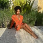 Logan Browning Instagram - only wore shoes twice this trip. once on the treadmill & briefly during the wedding en Blanc ceremony. this was right before the Sri Lankan ceremony and just after my phone fell in the pool 🙃 which left me involuntarily unplugged for the remainder of the trip so I don’t have any more photos. however, being present was the best feeling!! i view being a wedding guest and a witness of a marriage as an incredible responsibility and honor. i am mentally still in Mexico💚🤍❤️ & grateful to the land we visited and the air and the water. they were incredibly generous & restorative. lucky is an understatement. #toSivaWithLOVE