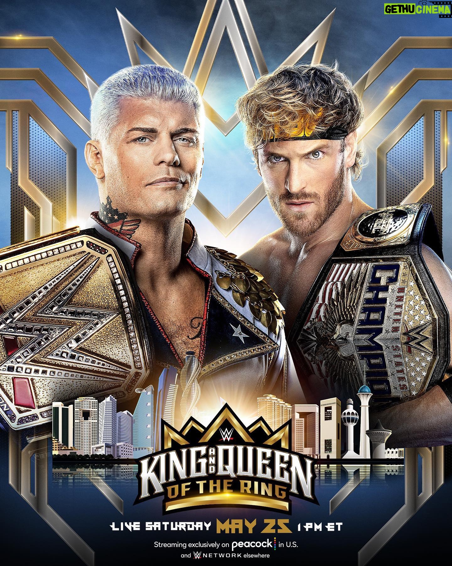 Logan Paul Instagram - Undisputed WWE Champion @americannightmarecody goes head-to-head with United States Champion @loganpaul in a Champion vs. Champion Match at #WWEKingAndQueen!