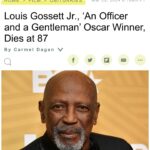 Loni Love Instagram – Lou lived an actor’s  life.. he showed when given the opportunity he could rise to the occasion.. he made his mark in a 60 year career from Broadway to numerous films…He was the second Black man to win an acting Oscar, following Sidney Poitier in 1964. Rest now Mr. Gossett. Condolences to his family and fans. 🙏🏾