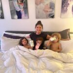 Loren Brovarnik Instagram - One day we’ll get it 📸 💙🩵🩷 #teambrovarnik #mama #3babiesin3years #ima #myworld
