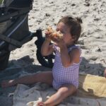 Loren Brovarnik Instagram - Life’s a beach and a blessing 🌊 #teambrovarnik #justiceforthebandeau #bandeau #thebrovbunch #beachday #familytime #thebrovarniks