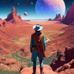 Lorenzo Cherubini Instagram - c’è qualcunooooo? ohhhhh gente del posto!!! il viaggio continua, sto attraversando un tratto di deserto verso ovest, in questo pianeta la stella polare non c’è, mi oriento con la musica. Vi penso vi mando un abbraccio! #cartolinemetafisiche #jovatrip #lorenzo #jova #ciaogente