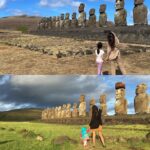 Loreto Aravena Instagram - Hace más de 6 años viajé con mi Ema a la Isla de Pascua, fue de nuestros primeros viajes solitas 🥰(aunque unas semanas después se nos sumó mi mamá, igual que ahora) Ahí supe que mi nena sería la mejor partner para viajar, aperreada, conversadora, enérgica y simpática, que más se puede pedir! #LoveEma #rapanui🗿