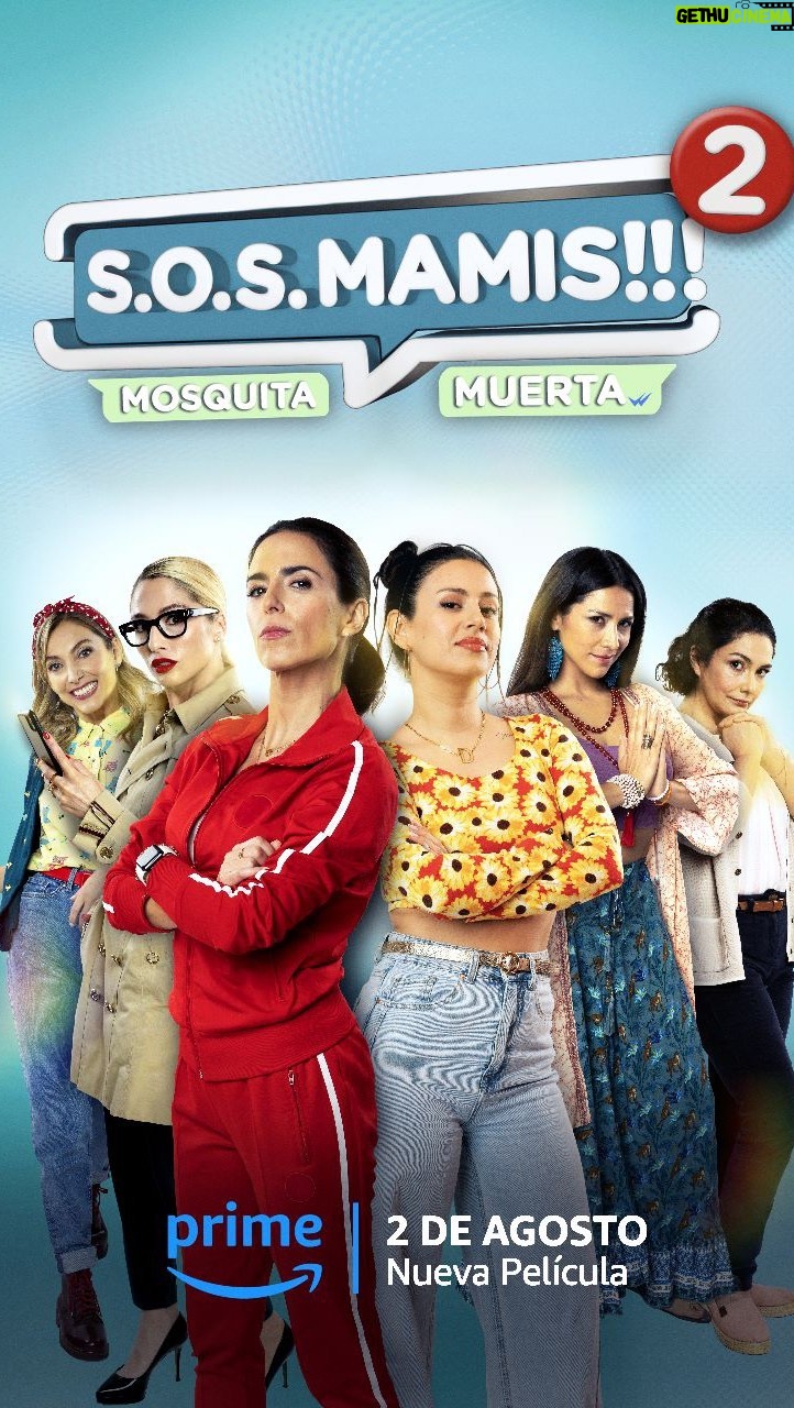 Loreto Aravena Instagram - La saga continúa en la nueva película de @sos.mamis !!! Este 2 de Agosto “SOS MAMIS 2: MOSQUITA MUERTA” en @primevideolat para todo el mundo! Una nueva mami se ha unido al grupo y nada es lo que parece. #sosmamis #soslapelicula #mosquitamuerta