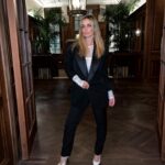 Louise Redknapp Instagram - Thank you @bocusedoruk for a fab evening of gorgeous food and fundraising for The Cancer Awareness Trust. It was a pleasure to perform for everyone at Raffles London at The OWO last night 🤍 xxx Suit: @ysl Lace body: @wardrobe.nyc Shoes: @ysl 📸 photo 5 & 6: @jodihindsphotographer