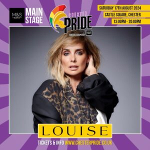 Louise Redknapp Instagram - I can’t wait to head back up north and headline Chester Pride on Saturday 17th August! ❤️🌈🎤🎵 Tickets on sale now, link in my stories xxx