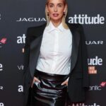 Louise Redknapp Instagram - Fab night at the @attitudemag awards last night ❤️ xxx Shirt: @dolcegabbana Jacket: @ysl Skirt: @ysl Shoes: @ysl Tights: @wolford Hair & Makeup: @rebekahmakeup