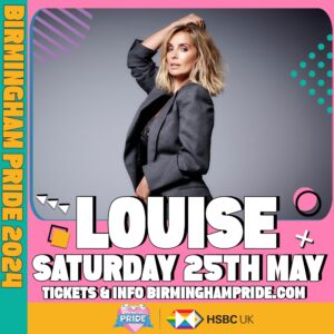Louise Redknapp Instagram - I’m so excited to be back in Birmingham for @birminghampridefestival this year! 🌈 🎤 

I can’t wait to see you all on Saturday 25th May! It’s going to be fun! ❤️

Tickets available now, link in stories xxx