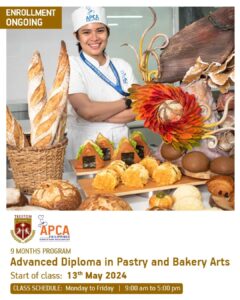 Louise delos Reyes Instagram - We're just few days away from starting our new batch so make sure to enroll on or before 30th April 2024. 9-month Advanced Diploma Full-time Pastry program. Start of class: 13th May 2024 Duration: 9 months Structure: 3 levels, 3 months each Entry requirements: High school diploma or equivalent. No prior baking experience required. Slots are limited. Reserve your slot the earliest possible: Call/Viber 0995 620 1822 Enroll Now! Link in bio.