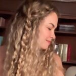 Lua Blanco Instagram - sexta-feira chuvosa aliviou (um pouco) o calor, então fiz tranças por cima do cabelo solto. gostaram?