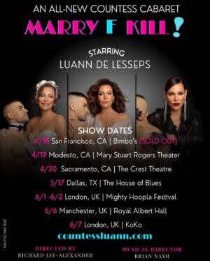 Luann de Lesseps Instagram - You don’t know what you’re missing…until you come see #MarryFKill 👰😈🔪
Get your tickets at countessluann.com 😉
📸 @mikeruizone
