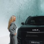 Lucie Donlan Instagram - The new Kia EV9 “The Icon” - Walking into a breathtaking immersive experience to see this stunning car sitting in the middle of it all was just incredible. Kia continually inspires me with their movement on sustainability. I love that they are constantly evolving for a better future and working with some amazing charities. For the “The Icon” the materials have been chosen carefully with up-cycled and plant based materials respecting nature and reducing the impact on the environment all whilst looking good, and of course being a fully electric vehicle. 🌍♻️ @kia.worldwide #Kia #MovementThatInspires #KiaEV9 #TheIcon #AD @kiauk