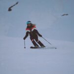 Lucie Donlan Instagram - Day one of @snowboxx ❄️ - We are only here for another couple of days so we wanted to make the most of it and be up early when the first lifts opened, and today did not disappoint! Being at a snow festival are you the sort of person to be first at Après ski or on the slopes? There is two types of people!⬇️ 🍹 🎿