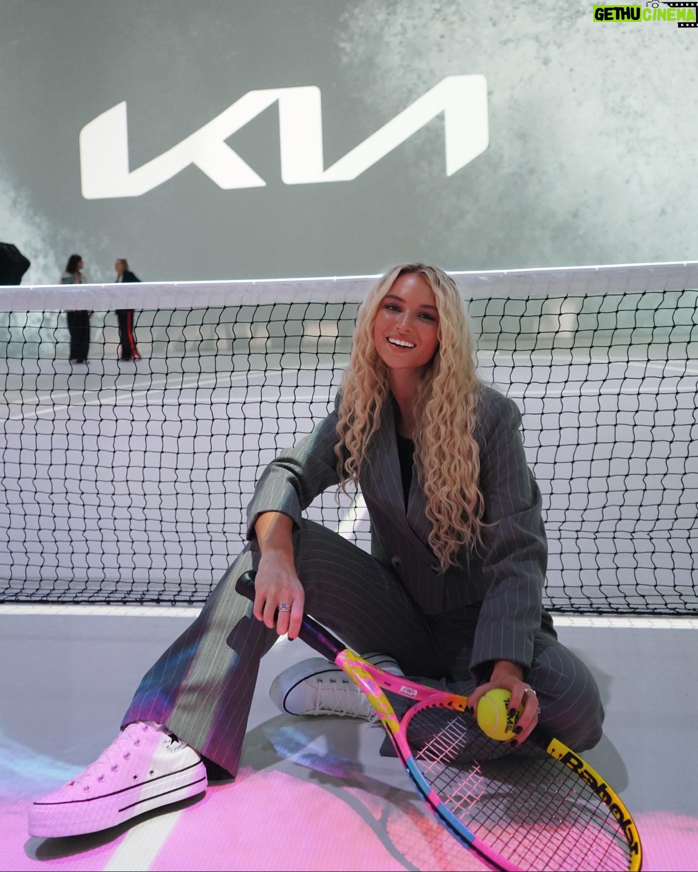 Lucie Donlan Instagram - The movement that constantly inspires me and many others.. Kia is constantly moving, changing and upgrading to a better future on the road. Now they are here introducing us to βThe Icon.β π I was honoured to be invited to the event launch of the new EV9 The Icon, it was an amazing atmosphere in a room full of many Icons, the humble team from Kia, Rafael Nadal and of course the EV9. @kia.worldwide #Kia #MovementThatInspires #KiaEV9 #TheIcon #AD @kiauk