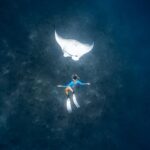 Lucie Donlan Instagram - The sea, once it casts its spell.. holds one in its net of wonders forever..💙 Thank you @kandu for this magical moment today..💙 Photo by : @nazykko at @kandu