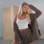 Lucie Donlan Instagram - What occasion would you wear this cute fit from @whitefoxboutique ?😍🤎 Comment below where you would wear it and I’ll pin my favourite ⬇️ I’ve also got a little discount code for you all which is : LUCIEWF if you want to shop this look, or any of the casual outfits I’ve put together on my stories! 😍 Check them out! #ad #whitefox