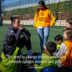 Lucy Bronze Instagram - “Refugees deserve to dream just like everyone else.” ⚽️ Imagine fleeing your home, leaving everything behind, only to find solace and joy in the game of football. In an exclusive essay for GLAMOUR, #LucyBronze, a British footballer, reflects on how societal attitudes to refugee women and girls must change. @lucybronze recently met with young refugee girls, whose stories are filled with resilience, friendship, and the limitless possibilities that football brings. Together with @refugees, the UN Refugee Agency, @fundaciofcb is empowering displaced women and girls worldwide through sports. Click the link in our bio to hear their inspiring testimonials and discover how you can join Lucy in supporting this initiative. 📸 Sara Gordon / FC Barcelona.