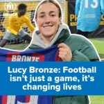 Lucy Bronze Instagram - Football isn’t just a game—it’s a force for change, breaking down barriers and building bridges. Here’s to the power of local initiatives by @efl clubs, helping refugees settle and find a sense of home. #HopeAwayFromHome @officialqpr @qprtrust