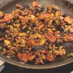 Lucy Davis Instagram – It’s a teeensy bit burnt but I was reading my book when I made them. Diabetic-friendly Maple Roasted Nuts and Seeds. Pecans, sesame and pumpkin seeds, Olive oil, soy sauce, and @choczero maple syrup. Sweet/salty. So good. Gracie liked them too🙇♀️ #diabeticrecipes #lowsugarrecipes