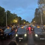 Lucy Davis Instagram – London black cabs lining up down The Mall outside Buckingham Palace to pay respects to the Queen #queenelizabethii #rip