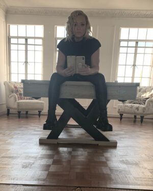 Lucy Davis Instagram - And what, may I ask, is a pool table for if not to take selfies on just before you go out for drinks? Honestly🙄 #imrubbishatpoolthough