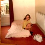 Lucy Davis Instagram - Me at 18 just moved into my new London digs to go to drama school. Soooo many good memories in that place. I lived there for 13 years (with slightly more furniture eventually..) #flashback #likeanotherlifetimeago