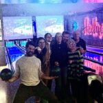 Lucy Davis Instagram - Bowling night with fam. @luckystrikelive such a fun place. Dad won, and I was wayy down the bottom. By a country mile😁 #bowling