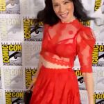 Lucy Liu Instagram - Comic Con is all about the fans. Thank you for such a warm welcome! Look: Zuhair Murad @zuhairmuradofficial Shoes: Aquazurra @aquazzura Bag: Mark Cross @markcross Jewelry: Kat Kim, Grace Lee & Faberge @_katkim @graceleedesigns  @officialfaberge Underpinnings : @commando @hankypanky Styled by: @sarahslutsky Make up: @lanahorochowski Hair: @theraesarivershair